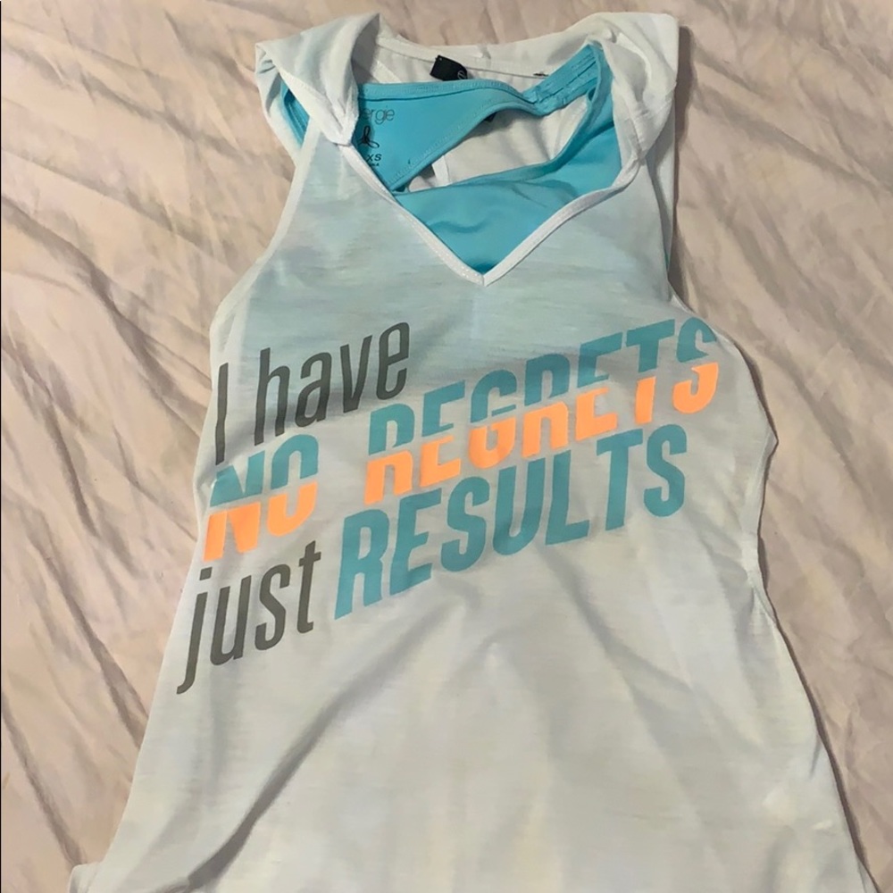 Work out shirt with removable sports bra